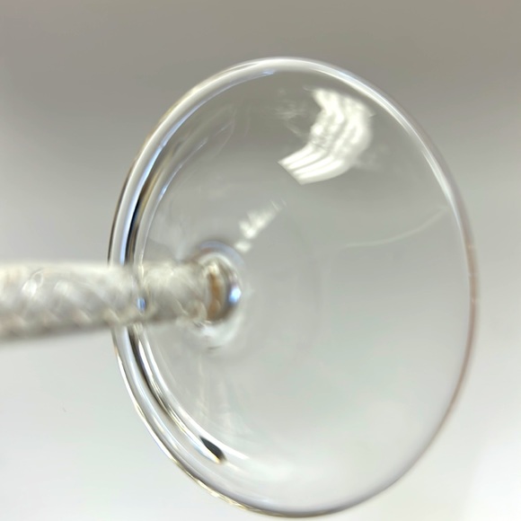 Vintage Iona hand blown set of 4 air-twist ebony crystal tall cordial glasses - Picture 5 of 7